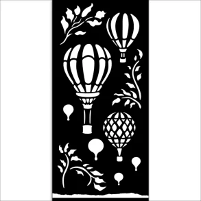Stencil Tegne / Male Skabelon Luftballoner - 12 x 25 cm