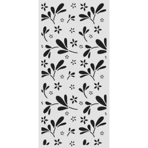Stencil Tegne / Male Skabelon Blomster - 12 x 25 cm