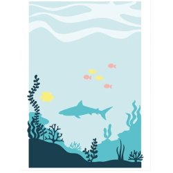 Stencil Tegne / Male Skabelon - Havlandskab - 15 x 21 cm     