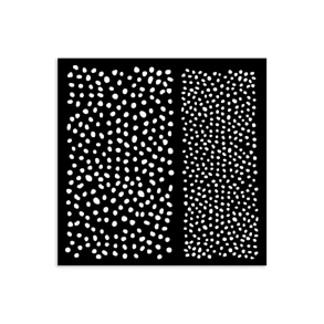 Stencil Tegne / Male Skabelon Dots - 12 x 12 cm