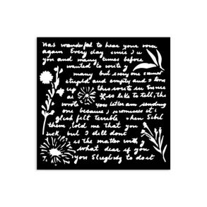 Stencil Tegne / Male Skabelon H�ndskrift - 12 x 12 cm
