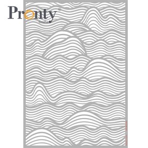 Stencil Tegne / Male Skabelon - Waves / B�lger - A4   