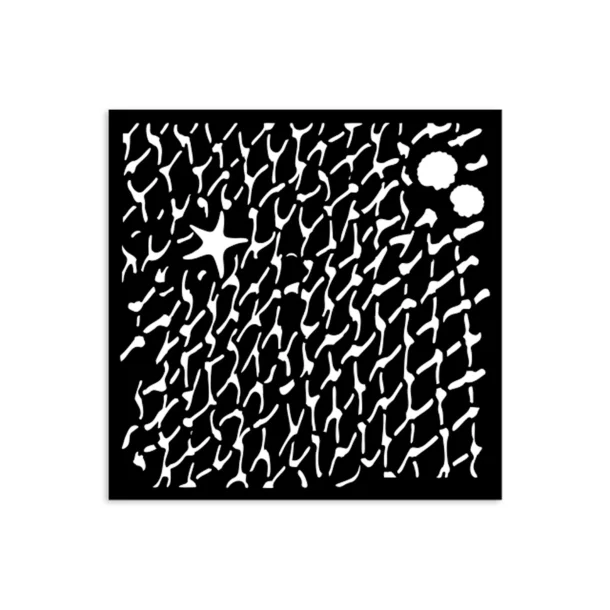 Stencil Tegne / Male Skabelon Fiskenet - 12 x 12 cm