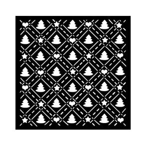 Stencil Tegne / Male Skabelon Jultr� - 18 x 18 cm