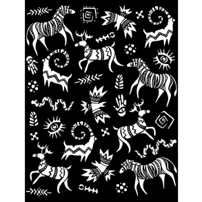 Stencil Tegne / Male Skabelon Savana Grafiti - 20 x 25 cm