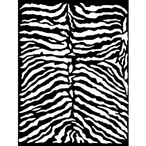 Stencil Tegne / Male Skabelon Zebra M�nster - 20 x 25 cm