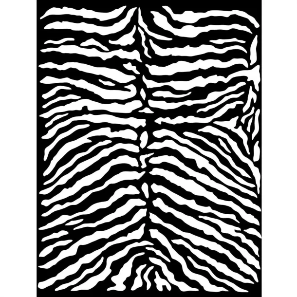Stencil Tegne / Male Skabelon Zebra M�nster - 20 x 25 cm