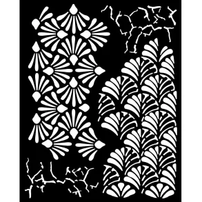 Stencil Tegne / Male Skabelon Blandede M�nstre - 20 x 25 cm