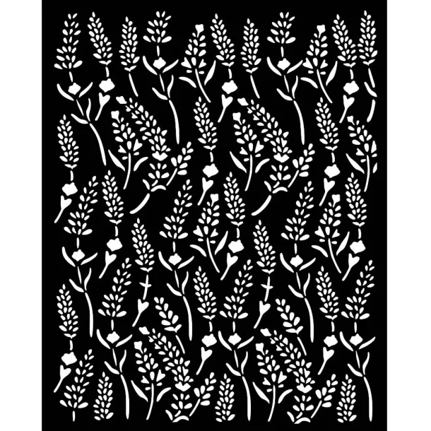 Stencil Tegne / Male Skabelon Lavendel M�nster - 20 x 25 cm