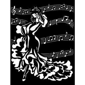 Stencil Tegne / Male Skabelon Desire Danser - 20 x 25 cm
