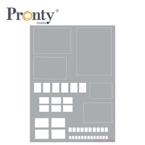 Stencil Tegne / Male Skabelon - Rectangle basic / Rektangel basis - A4