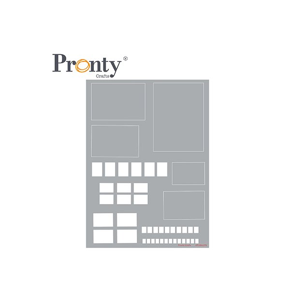 Stencil Tegne / Male Skabelon - Rectangle basic / Rektangel basis - A4