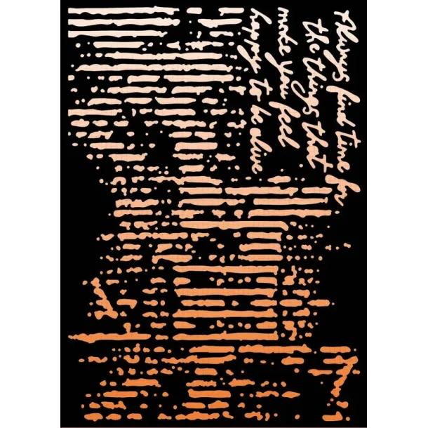 Stencil Tegne / Male Skabelon - Grunge 15 x 21 cm  