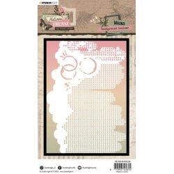 Stencil Plastik Tegneskabelon - Mixed Media Baggrund