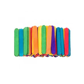 Mini Ispinde farvet 6.5 x 1 cm - 100 stk