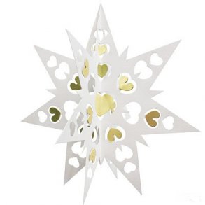 Papirklip Dobbelt Stjerne Hvid