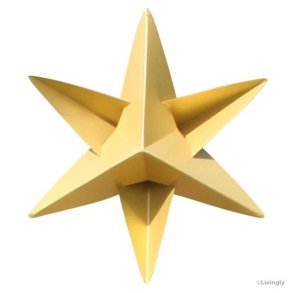 Livingly BOXofSTARS Guld 4 stk 14 cm