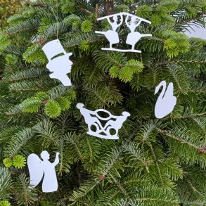 Papirklip H.C Andersen Hvid Juleornamenter
