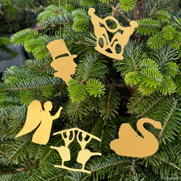Papirklip H.C Andersen Guld Juleornamenter