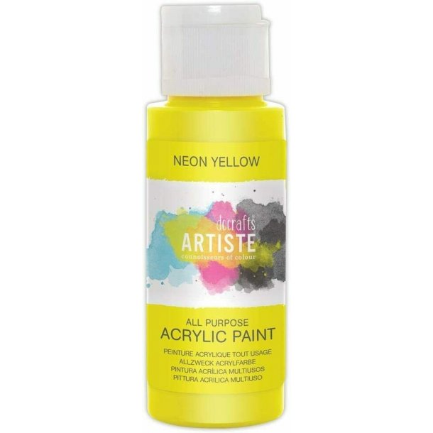 Docrafts Akryl Maling 59ml - Neon Yellow 