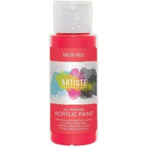 Docrafts Akryl Maling 59ml - Neon Red