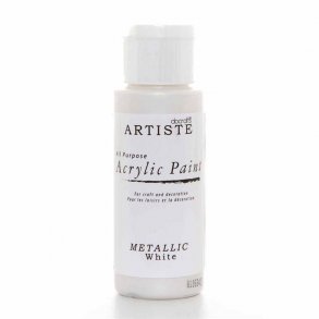 Docrafts Akryl Maling 59ml - Metallic Hvid 