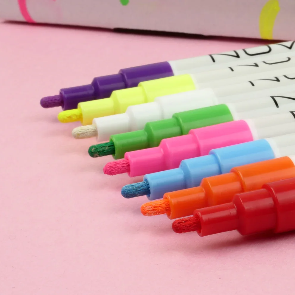 Kalk Tusch 8 stk - 1-3 mm - Vendbar Spids - Tusch/Brush/Markers ...