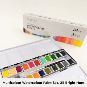 Akvarel / Watercolor  St 24 Brikker + 2 Pensler