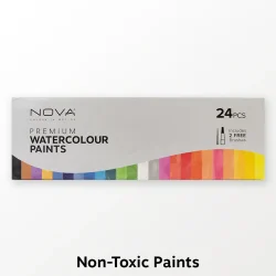 Akvarel / Watercolor  St 24 Brikker + 2 Pensler