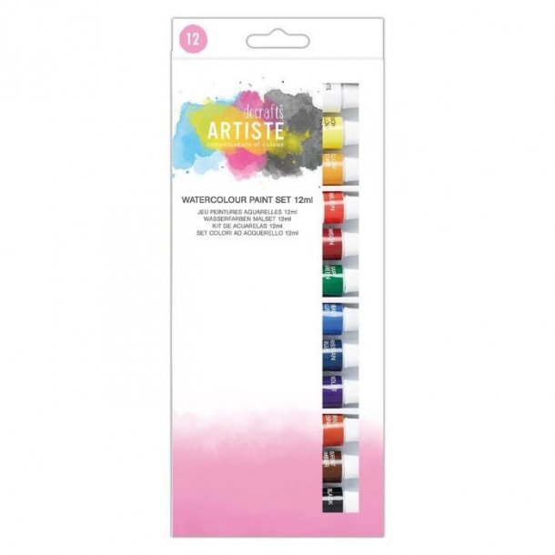Docrafts Artiste  Watercolour Paint Set 12ml 12pk DOA551004