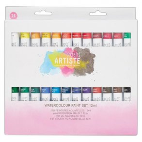 Docrafts Artiste  Watercolour Paint Set 12ml 24pk DOA551005