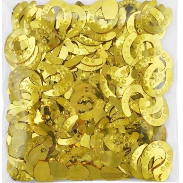 Dekoration Konfetti Hestesko Guld