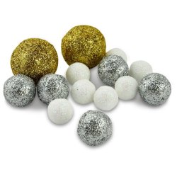  Styropor Glitterkugler