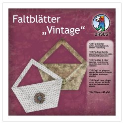 Origami - Foldepapir URSUS Vintage 15x15 cm/120 ark/80g
