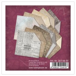 Origami - Foldepapir URSUS Vintage 15x15 cm/120 ark/80g