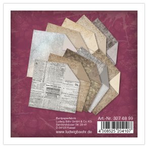 Origami - Foldepapir URSUS Vintage 15x15 cm/120 ark/80g