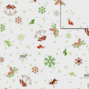 Origami - Foldepapir URSUS Transparent  Klassisk Jul 14.8 x 14.8 cm/33ark/115g