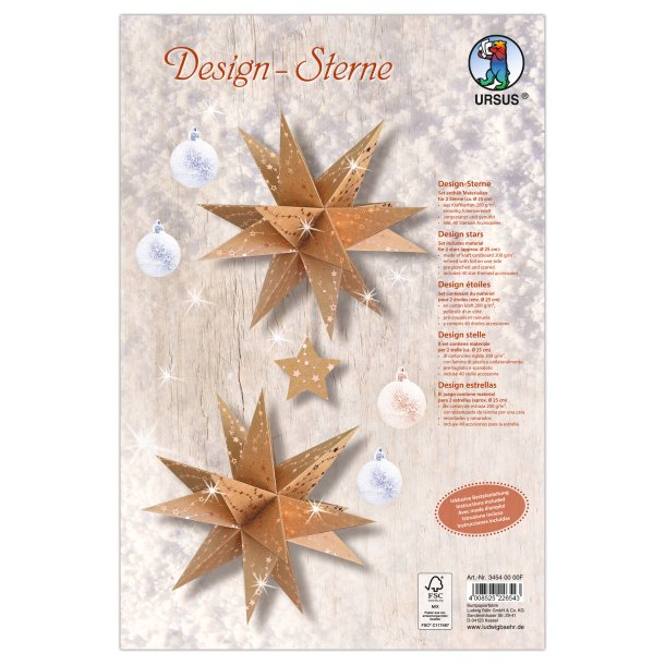 Ursus Design Stjerner Folie Kraftkarton 
