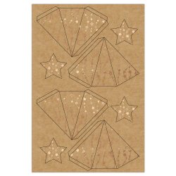 Ursus Design Stjerner Folie Kraftkarton 