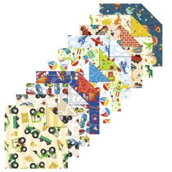 Origami - Foldepapir URSUS Boys 15x15 cm/120 ark/80g