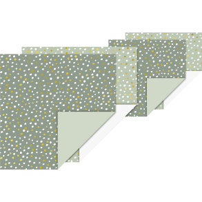 Origami - Foldepapir Dots Grn 10 x 20 x 20 & 10 x 15 x 15 cm / 80g / 20 Ark