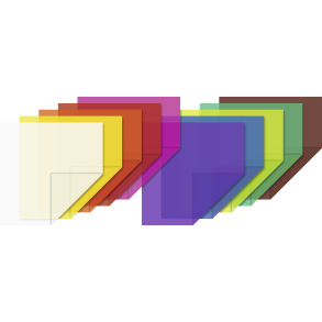 Origami - Foldepapir Farvet Transparent 15 x 15 cm / 40g / 250 Ark