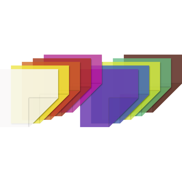 Origami - Foldepapir Farvet Transparent 15 x 15 cm / 40g / 250 Ark