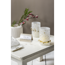 Transparent Guld / Slv Folie Print Stjerne &amp; Snefnug A4 / 115g / 10 Ark