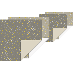 Origami - Foldepapir Stars Brun 10 x 20 x 20 &amp; 10 x 15 x 15 cm / 80g / 20 Ark