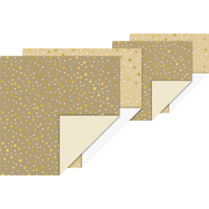 Origami - Foldepapir Stars Natur Farver 10 x 20 x 20 & 10 x 15 x 15 cm / 80g / 20 Ark