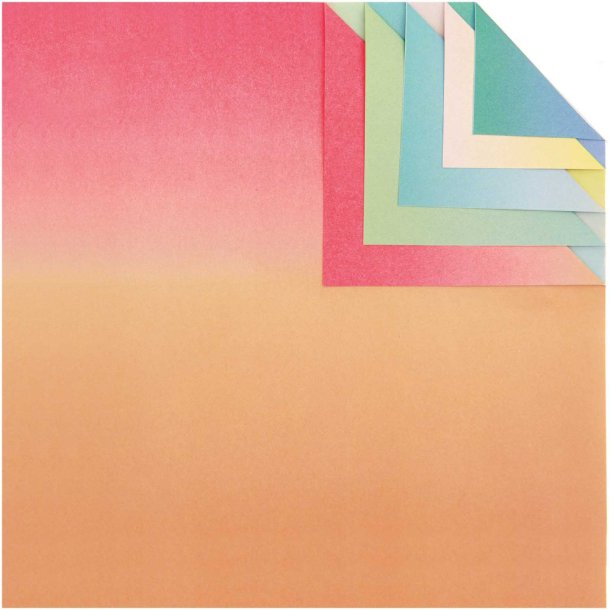 Origami - Foldepapir Linear Gradient 15 x 15 cm / 70g / 100 Ark