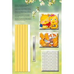 Lav Selv P�ske Papirkugle Kyllinger 10 x 6 cm / 12 stk