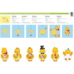 Lav Selv P�ske Papirkugle Kyllinger 10 x 6 cm / 12 stk