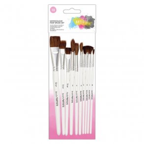 Docrafts Artiste  Watercolour Paint Brush St 10pk DOA551003